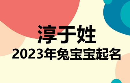 淳于姓兔宝宝男孩女孩取名大全2023年